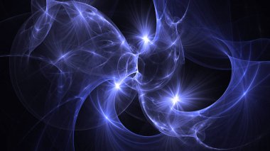 Soyut fraktal ışık arkaplanı 3 boyutlu oluşturuluyor