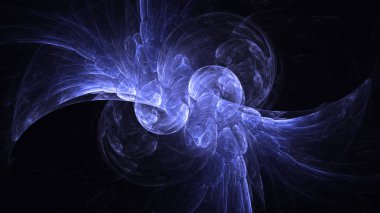 Soyut fraktal ışık arkaplanı 3 boyutlu oluşturuluyor