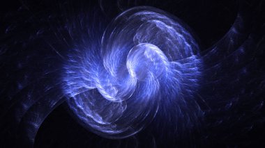 Soyut fraktal ışık arkaplanı 3 boyutlu oluşturuluyor