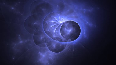 Soyut fraktal ışık arkaplanı 3 boyutlu oluşturuluyor