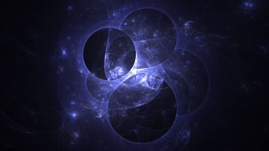 Soyut fraktal ışık arkaplanı 3 boyutlu oluşturuluyor