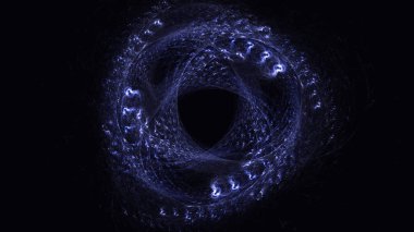 Soyut fraktal ışık arkaplanı 3 boyutlu oluşturuluyor