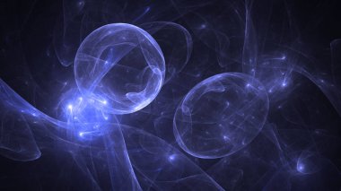 Soyut fraktal ışık arkaplanı 3 boyutlu oluşturuluyor