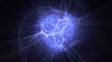 Soyut fraktal ışık arkaplanı 3 boyutlu oluşturuluyor