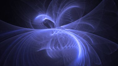 Soyut fraktal ışık arkaplanı 3 boyutlu oluşturuluyor