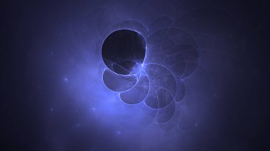 Soyut fraktal ışık arkaplanı 3 boyutlu oluşturuluyor