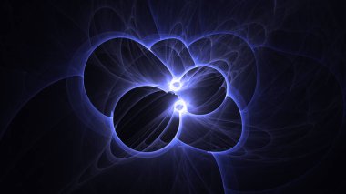 Soyut fraktal ışık arkaplanı 3 boyutlu oluşturuluyor