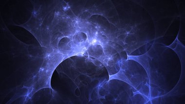 Soyut fraktal ışık arkaplanı 3 boyutlu oluşturuluyor