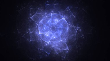 Soyut fraktal ışık arkaplanı 3 boyutlu oluşturuluyor