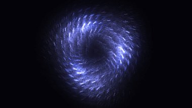 Soyut fraktal ışık arkaplanı 3 boyutlu oluşturuluyor