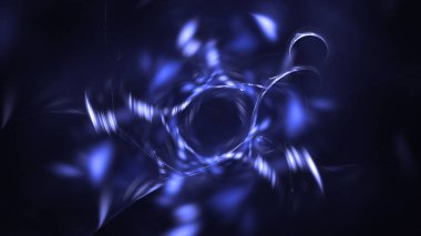 Soyut fraktal ışık arkaplanı 3 boyutlu oluşturuluyor