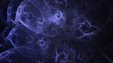Soyut fraktal ışık arkaplanı 3 boyutlu oluşturuluyor