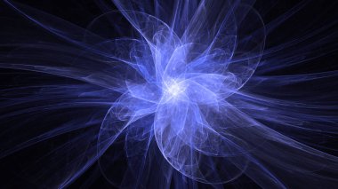 Soyut fraktal ışık arkaplanı 3 boyutlu oluşturuluyor