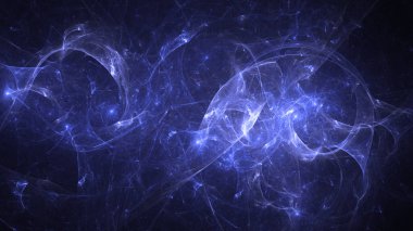 Soyut fraktal ışık arkaplanı 3 boyutlu oluşturuluyor