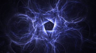 Soyut fraktal ışık arkaplanı 3 boyutlu oluşturuluyor