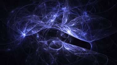 Soyut fraktal ışık arkaplanı 3 boyutlu oluşturuluyor