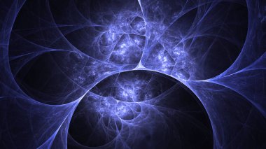 Soyut fraktal ışık arkaplanı 3 boyutlu oluşturuluyor