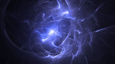 Soyut fraktal ışık arkaplanı 3 boyutlu oluşturuluyor