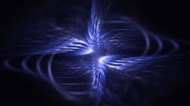 Soyut fraktal ışık arkaplanı 3 boyutlu oluşturuluyor