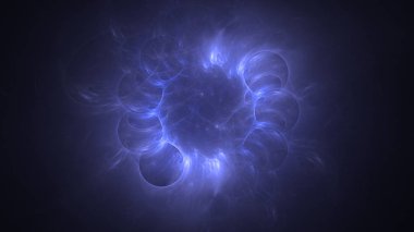 Soyut fraktal ışık arkaplanı 3 boyutlu oluşturuluyor