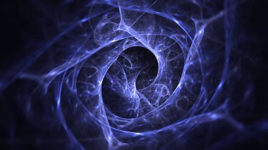 Soyut fraktal ışık arkaplanı 3 boyutlu oluşturuluyor