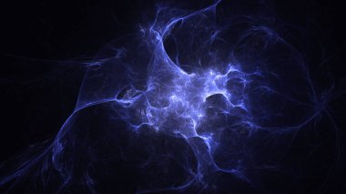 Soyut fraktal ışık arkaplanı 3 boyutlu oluşturuluyor