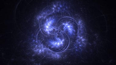 Soyut fraktal ışık arkaplanı 3 boyutlu oluşturuluyor
