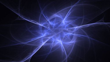 Soyut fraktal ışık arkaplanı 3 boyutlu oluşturuluyor