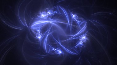 Soyut fraktal ışık arkaplanı 3 boyutlu oluşturuluyor