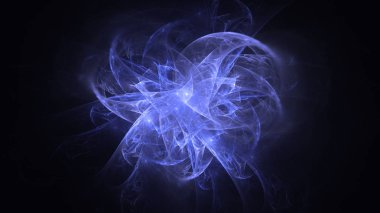 Soyut fraktal ışık arkaplanı 3 boyutlu oluşturuluyor