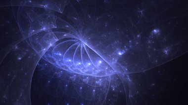 Soyut fraktal ışık arkaplanı 3 boyutlu oluşturuluyor