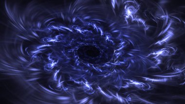 Soyut fraktal ışık arkaplanı 3 boyutlu oluşturuluyor