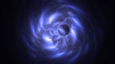 Soyut fraktal ışık arkaplanı 3 boyutlu oluşturuluyor