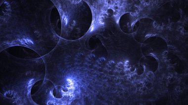 Soyut fraktal ışık arkaplanı 3 boyutlu oluşturuluyor