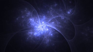Soyut fraktal ışık arkaplanı 3 boyutlu oluşturuluyor