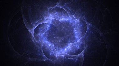 Soyut fraktal ışık arkaplanı 3 boyutlu oluşturuluyor