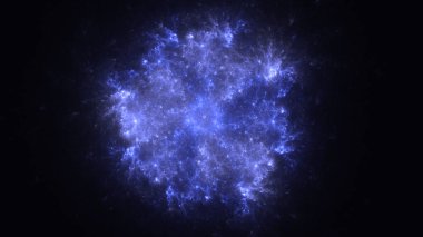 Soyut fraktal ışık arkaplanı 3 boyutlu oluşturuluyor