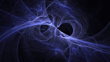 Soyut fraktal ışık arkaplanı 3 boyutlu oluşturuluyor