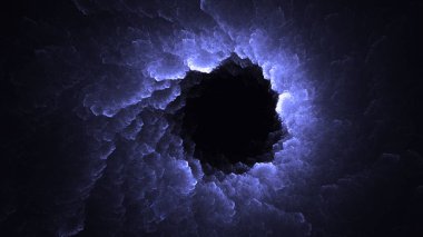 Soyut fraktal ışık arkaplanı 3 boyutlu oluşturuluyor