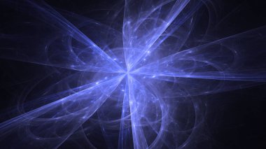 Soyut fraktal ışık arkaplanı 3 boyutlu oluşturuluyor