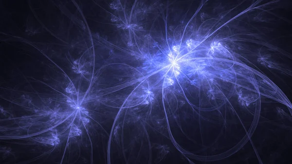 Soyut fraktal ışık arkaplanı 3 boyutlu oluşturuluyor