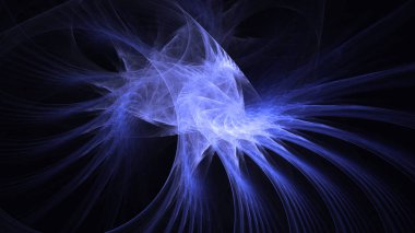 Soyut fraktal ışık arkaplanı 3 boyutlu oluşturuluyor
