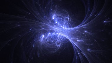 Soyut fraktal ışık arkaplanı 3 boyutlu oluşturuluyor