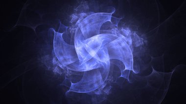 Soyut fraktal ışık arkaplanı 3 boyutlu oluşturuluyor