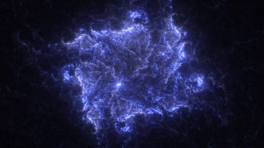 Soyut fraktal ışık arkaplanı 3 boyutlu oluşturuluyor