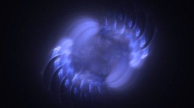 Soyut fraktal ışık arkaplanı 3 boyutlu oluşturuluyor