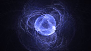 Soyut fraktal ışık arkaplanı 3 boyutlu oluşturuluyor