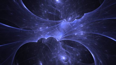 Soyut fraktal ışık arkaplanı 3 boyutlu oluşturuluyor