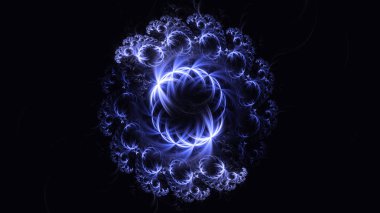 Soyut fraktal ışık arkaplanı 3 boyutlu oluşturuluyor