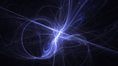 Soyut fraktal ışık arkaplanı 3 boyutlu oluşturuluyor